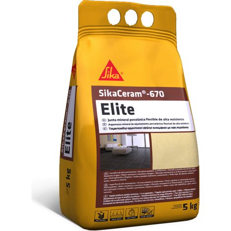 SikaCeram®-670 Elite - Mortero de rejuntado flexible CG2FWA - 25 kg - Saco - Gris