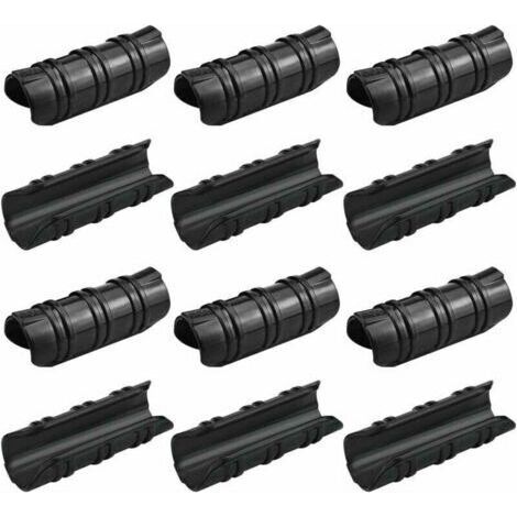 NALOOKAMIC 100 Pcs Serre Clips 25mm Clips Serre de Jardin Rsistance aux Tempratures Eleves Fixation Bache Serre Durable Facile a Utiliser pour Fixation Serre Bannire Tuyau Jardin Films - Noir (1/5)