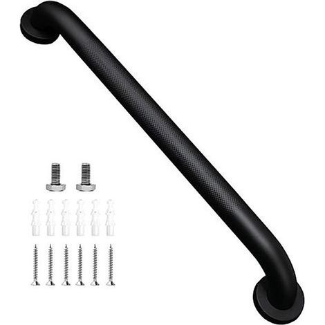 Rampe de salle de bain en acier inoxydable 304, convient pour baignoire et escalier, noir mat, 50 cm (1/4)