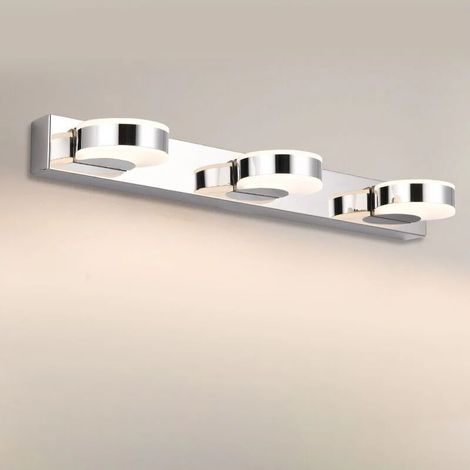 Applique murale de salle de bain 9W, suspension LED, 4000K, 3 ampoules, convient aux lampes de chevet de chambre et aux salles de bain/couloirs. (1/5)