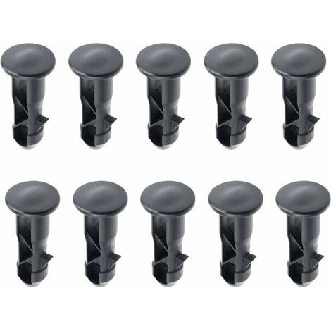 65 x18mm Lot de 10 Goupilles de Charnière Pour Couvercle de Poubelles à Roulettes En Plastique Noir Pour Poubelles Domestiques de 240 L et Commerciales