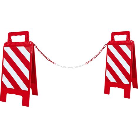 Kit Chevalet hachurés Rouge/Blanc + Chaîne - 4292113