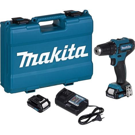 Taladro/atornillador 12 V CXT Li-Ion 2 Ah BL1021B Ø 10 mm MAKITA - 2 baterías, cargador, maletín - DF333DWAE (1/5)