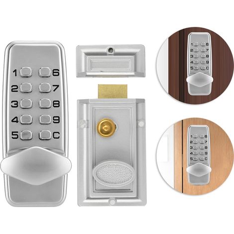 Serrure à code numérique 2-4 chiffres pour portes, armoires, usage intérieur et extérieur (1/5)