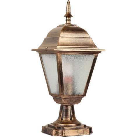 Applique murale extérieure style européen, verre effet peau d'orange (électrique, bronze) (1/5)