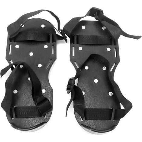 Chaussures à clous - Modèle Standard - 25mm Vert - Polypropylène résistant, 13 pointes acérées par chaussure, Taille unique pour sol époxy