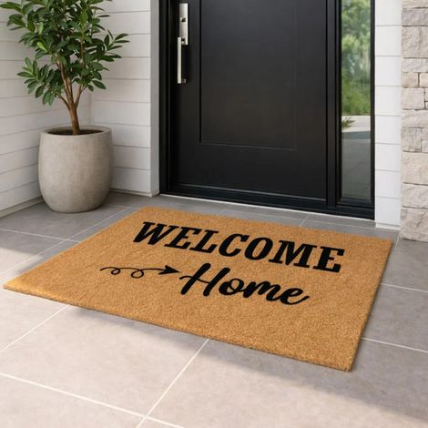 Tapis de bienvenue 75 x 45 cm  Tapis antidérapant et résistant  Matériau flexible et recyclable  Idéal pour l'entrée de la ma (1/5)