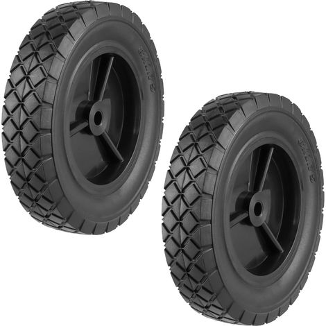 Lot de 2 pneus de brouette solides de 20,3 x 3,3 cm, roue de rechange en caoutchouc semi-solide pour diable (1/5)