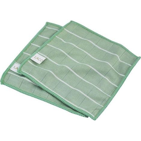 Set of 2 Microfiber Cloths, Bamboo Fiber, 15x15 cm, Washable at 60°C, For Glasses (1/5)