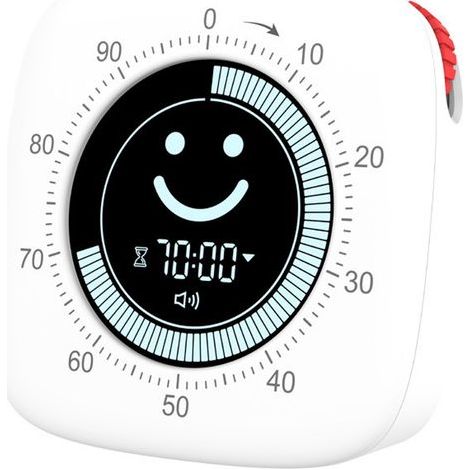 Timer – Küchentimer – Visueller Timer – Kindertimer – 100-Minuten-Countdown – Schnellstart – Lautlos- und Vibrationsmodus – Einstellbare Lautstärke – Zeitmanagement-Tool für Küche, Schule und Büro