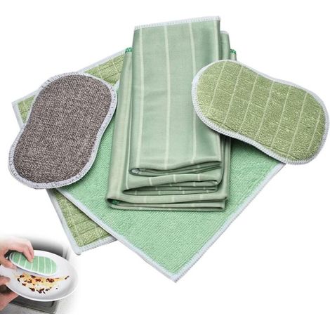 Lot de 6 Chiffon Bambou Microfibre, Chiffon Vitre sans Trace, pour Vitres Miroirs Carreaux Carrosserie Microfibre Bambou Vitre Ménage Salle De Bain