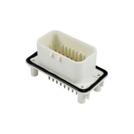 Connettore AmpSeal femmina 23 vie bianco da circuito stampato con pin dorato