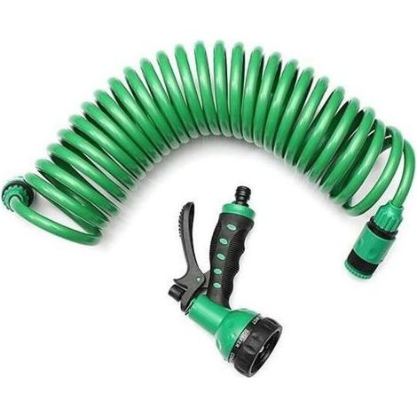 DBBEGK Tuyau Arrosage Extensible 7.5m - NEÜFU - 7 Modèles de Pulvérisation - Vert - EVA (1/4)
