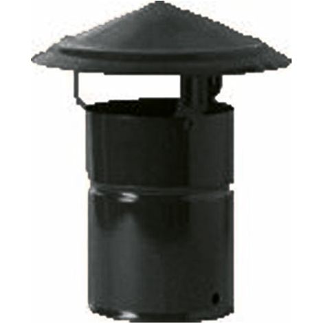 Fumaiolo Fisso  12Cm Tubo Stufa Nero Opaco