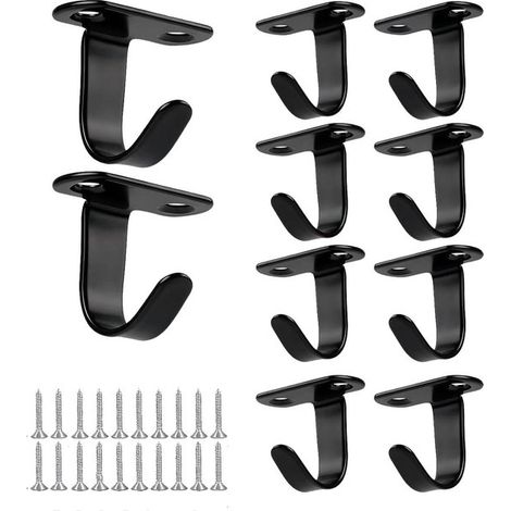Verstellbare runde Wandhaken, 10er-Set – Edelstahlhaken für Bad, Küche und Flur – Ideal für Handtücher, Schlüssel und Schals (1/5)