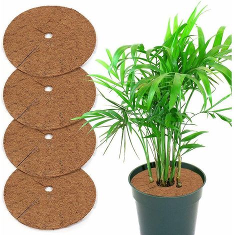 5-teiliges Pflanzenschutzset für Topfpflanzen, Unkrautschutz aus Kokosfasern, 20 cm