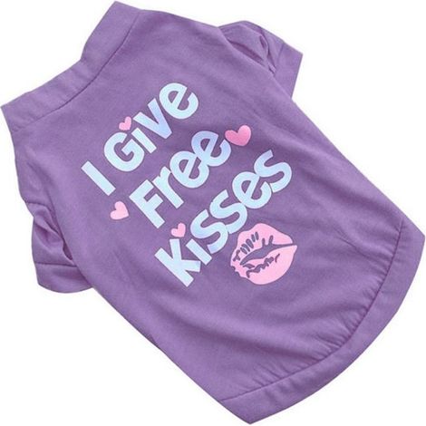 Vêtements pour animaux - OKUMGGYJ - Chemise d'été - Coton - Violet - Taille L (1/5)