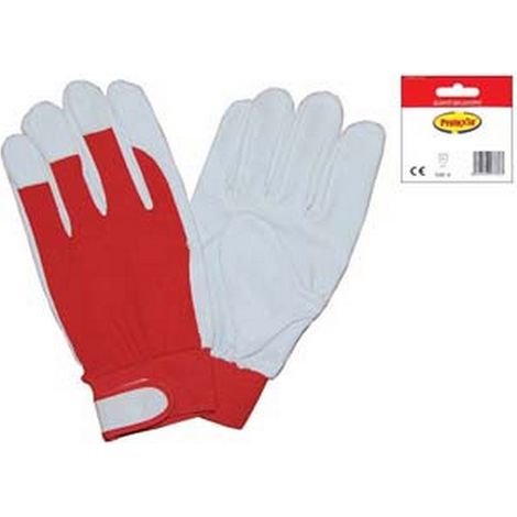 12BL guanti da lavoro in maialino dorso cotone rosso - tg. 8