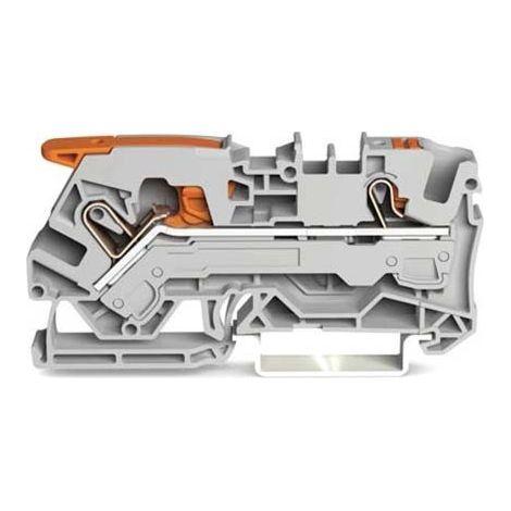 WAGO TOPJOB®S BORNE DE PASSAGE À LEVIER 2 FILS 6MM² GRIS - 2106-5201