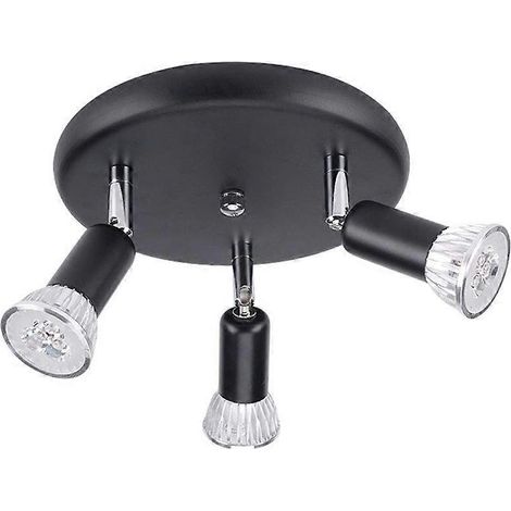 Verstellbarer 3-flammiger LED-Deckenstrahler, moderne Chrom-GU10-Leuchte, multidirektional