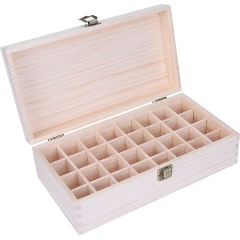 Boîte de rangement en bois pour huiles essentielles (32 compartiments), présentoir pour gel à ongles, étui à maquillage