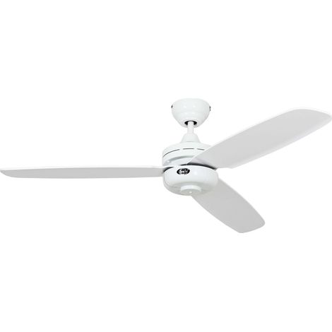 NIGHT FLIGHT 132, Ventilatore senza Luce, CasaFan - Colore Pale: Bianco - Corpo: Bianco