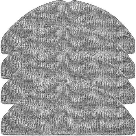 Lot de 4 lingettes de rechange pour aspirateur robot Eufy L60, lingettes en microfibre lavables. (1/5)