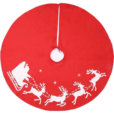 Tapis De Base Pour Arbre De Noël - 100 Cm - Motif Renne - Tissu Non Tissé - Pour Décoration Intérieure Festive - 1 Pièce (1/5)