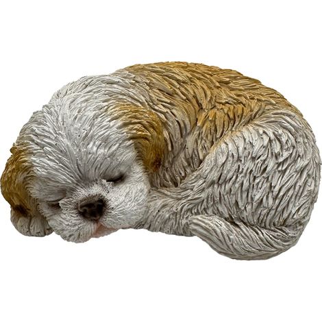 Statuetta in resina raffigurante un cane sdraiato - Stile realistico per la decorazione della casa
