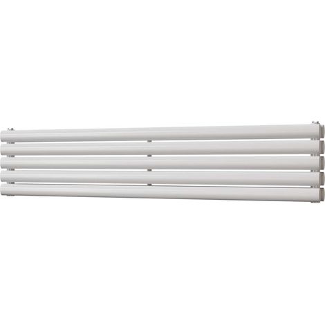 Omeara Axis - White Horizontal Radiator H290mm x W1400mm Double Panel