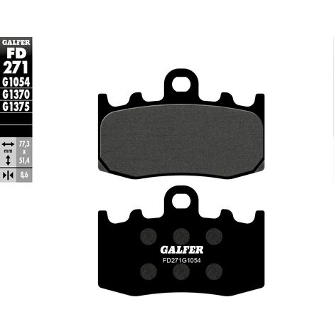 PASTILLAS DE FRENO GALFER KH335 SEMIMETÁLICAS DELANTERAS BMW (R1100/1200, K1300)