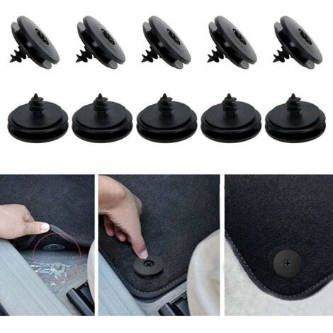 QORVA-Tigrezy Lot de 10 clips de fixation pour tapis de voiture Antidérapants Fixes
