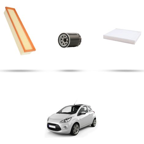 Kit tagliando 3 filtri compatibile con Ford KA II 1.2 51kw dal 2008 (1/4)