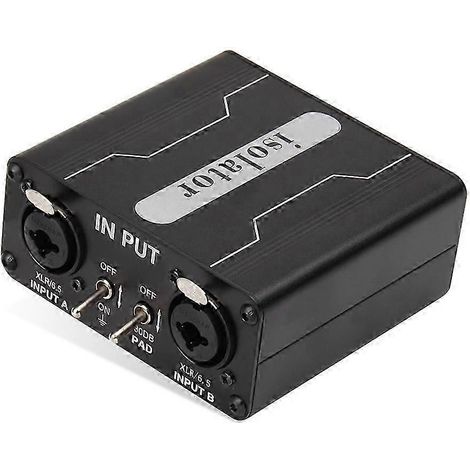 Isolateur audio GX200, table de mixage double canal XLR 6,5 mm, filtre de masse commune pour microphone, simple WHBYV (1/4)