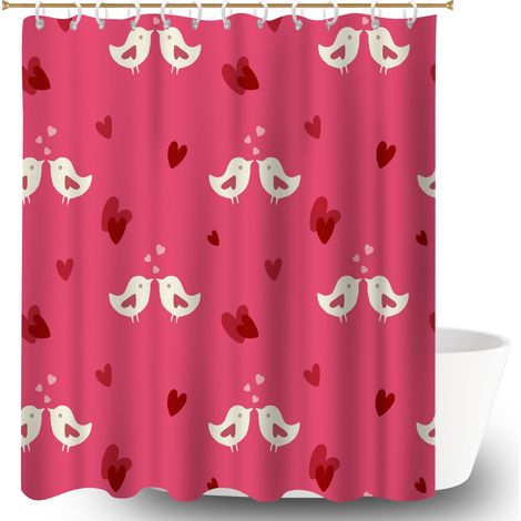 Ensemble rideau de douche polyester avec anneaux 180x180 tendance protection douche pour un coin douche ressourçant (1/5)
