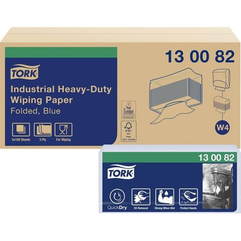 Tork ekstra kraftig W4 papel de cocina azul 3 capas (1/2)