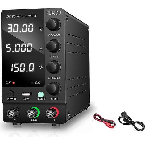 Alimentation CC réglable KUAIQU 32 V 6 A - Alimentation de laboratoire de paillasse avec interface USB et affichage LED de précision SPS-C3206 (1/5)