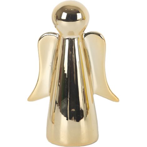 TrendLine Deko Engel Keramik 11 x 6 x 16 cm gold