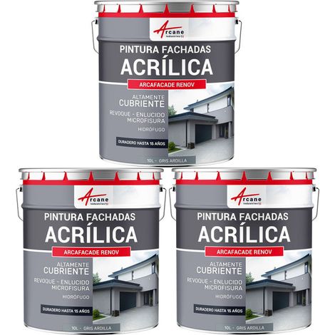 Pintura acrílica para exteriores, impermeable y duradera para fachadas exteriores - ARCAFAÇADE RENOV