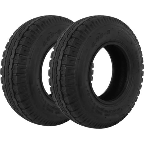 2 Pneumatici 4.00-8 Pneumatici Rinforzati 4 PR Per Ruote Carrello Appendice Rimorchio Barca Rimorchietto