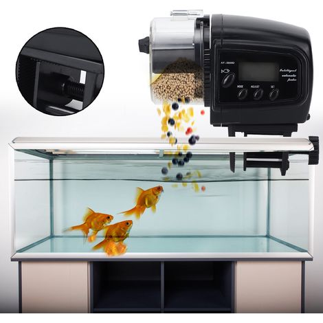 Distributeur automatique de nourriture réglable avec minuteur et écran d'affichage pour aquarium (1/5)