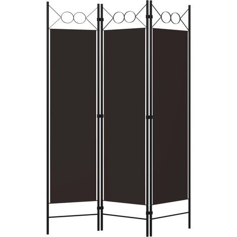 vidaXL 3-Panel Room Divider Brown 120x180 cm
