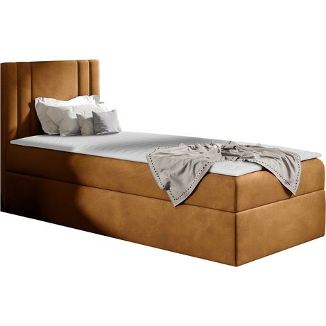 Cama continental Mel I, Kameleon 48, Continental, Individuales, 100x200, Tapiz, Somieres, 102x208x103cm (1/5)
