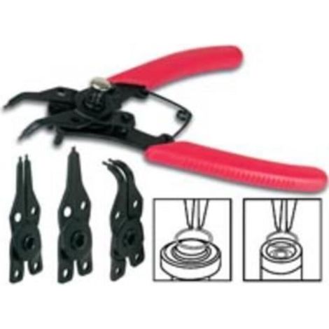 Pince Pour Circlips - Ouverture 10 À 50 Mm - Têtes Rotatives 45° 90° 180° - Pour Circlips Intérieurs Et Extérieurs - 1 Pièce