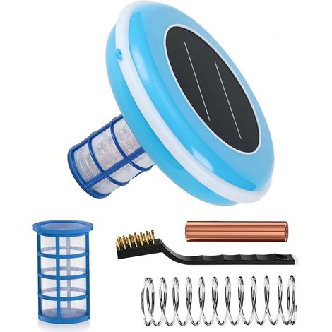 Solar-Pool-Ionisator, Kupfer-Silber-ION, automatischer Poolreiniger, Pool-Wartungsset für Schwimmbäder, automatischer Wasserreiniger, Desinfektionsreiniger, Poolreinigung