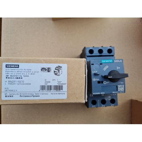 SIEMENS 3RV2311-1CG10 6,3A Disjoncteur Moteur