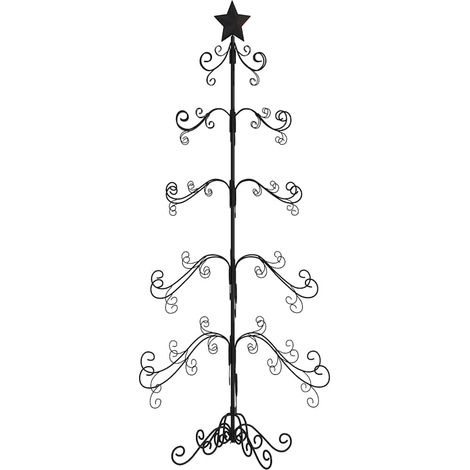 Árbol de Navidad para decoración metal negro 150 cm vidaXL (1/5)
