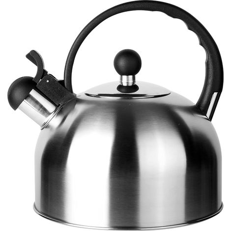 1 Bouilloire sifflante,Acier inoxydable 18/10,Capacité 2,5 L,Poignée athermique,Gaz et induction (1/4)