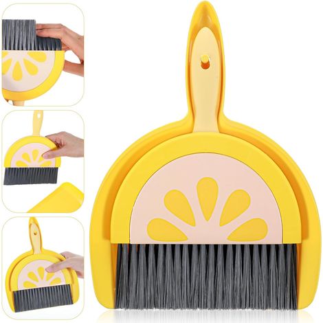 Mini balayette et pelle, pelle et balayette - Petit balai de table avec pelle - Kit de balayage de table pour la maison, le bureau, l'école, le nettoyage des animaux de compagnie (1/5)