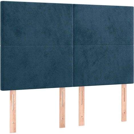 Maison Exclusive - Cabecero de cama azul oscuro 144x5x118/128 cm (1/5)